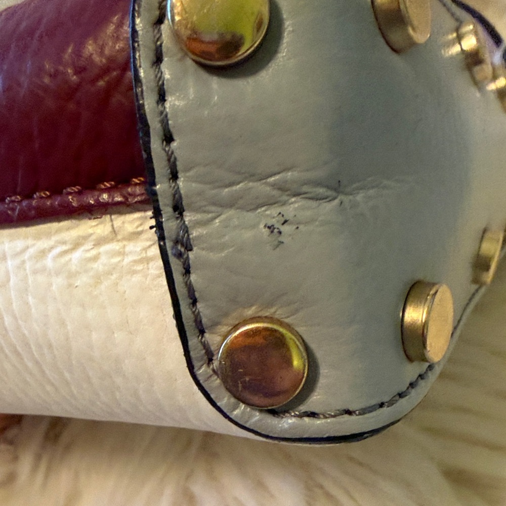 THE BEE BAG by Vera Pelle Leather Color Blocked Mini Bag - Picture 10 of 10